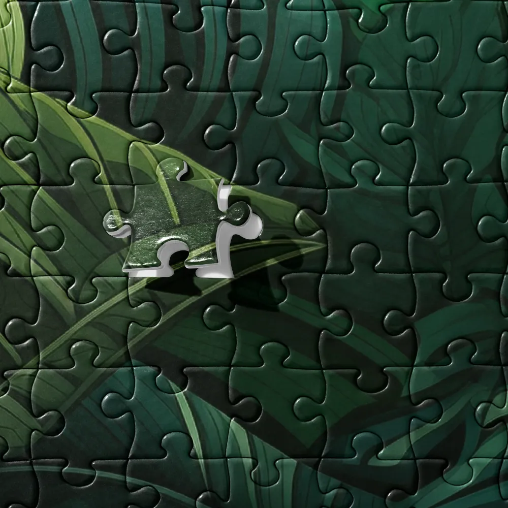 Lush Canopy: A Tropical Foliage Study | Jigsaw Puzzle | 252 pieces