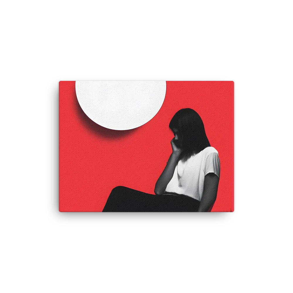 Contemplation in Red | Thin Canvas | 12″×16″