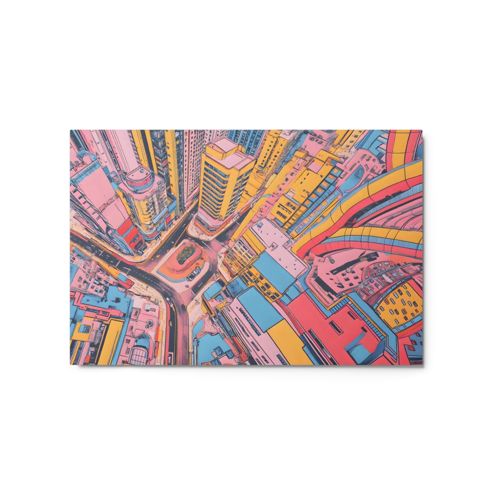 Urban Blocks Overhead 
 Metal Print | 20″x 30″