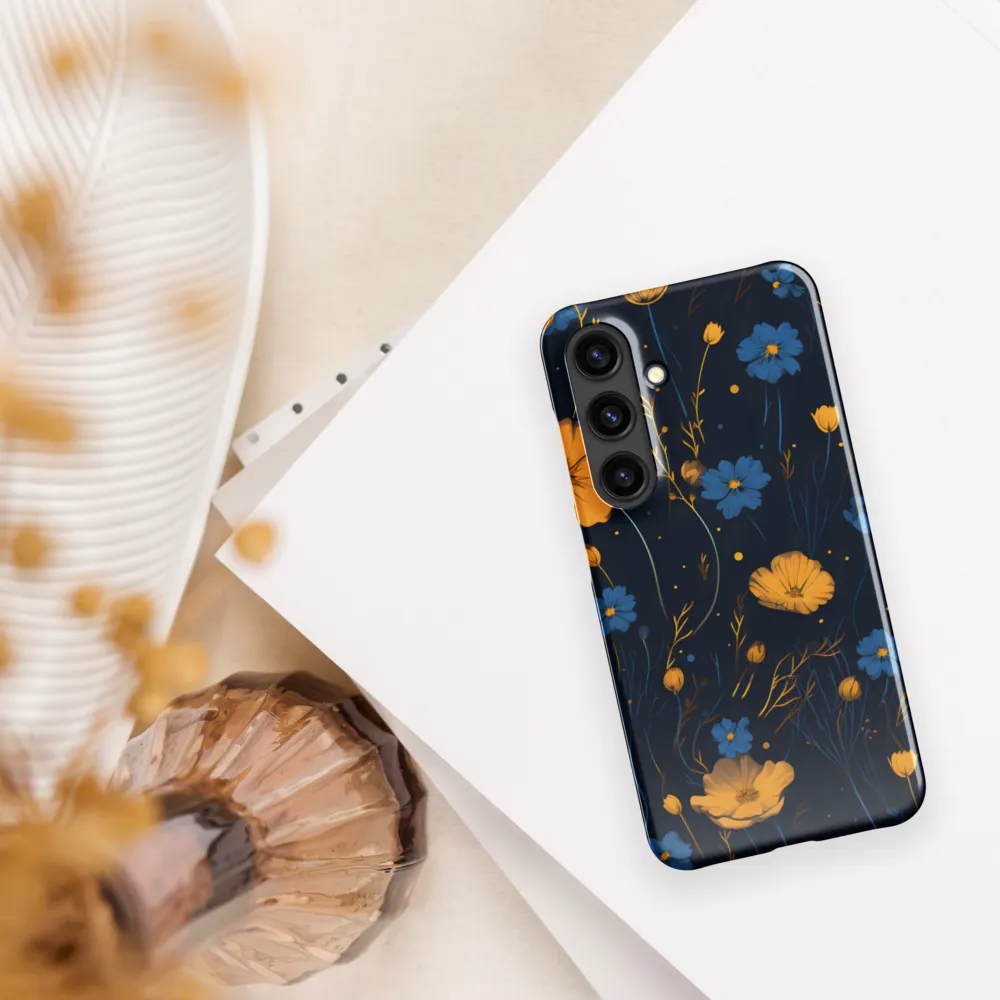 Nocturnal Blossoms | Phone Case |  S24 | Snap Case | Glossy