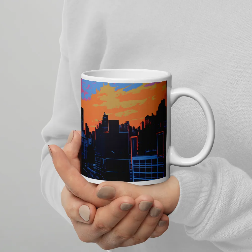 Sunset Over Skyscrapers | Mugs | Multiple Sizes & Colors