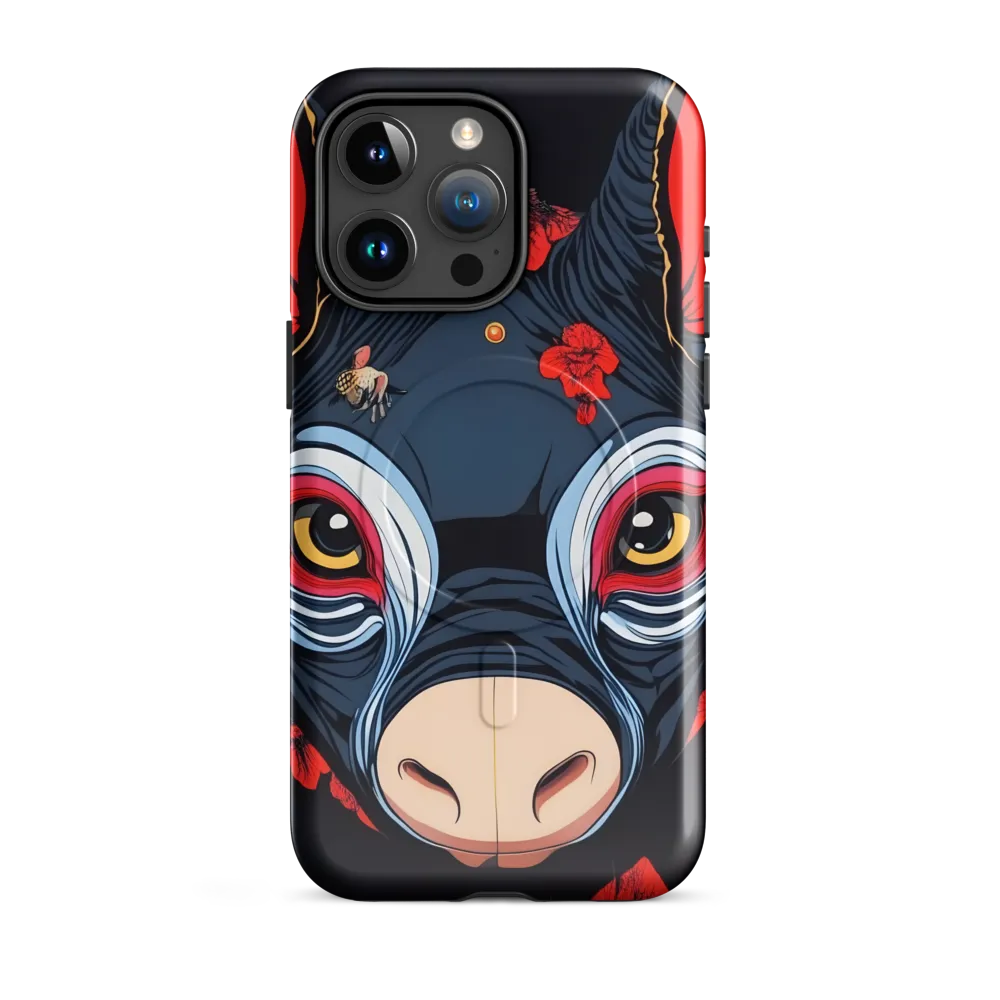 Mystical Bull with Floral Motifs