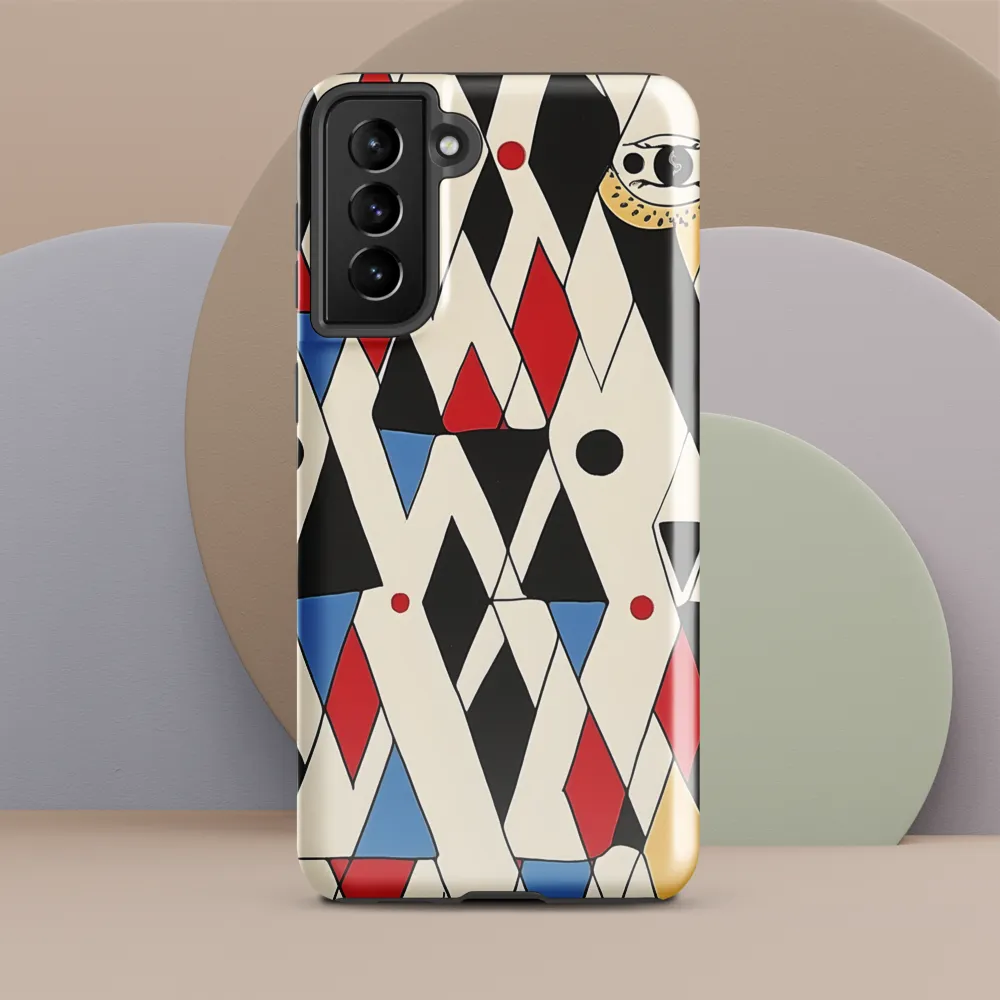 Dynamic Geometric Symphony | Phone Case |  S21 Plus | Tough Case | Glossy