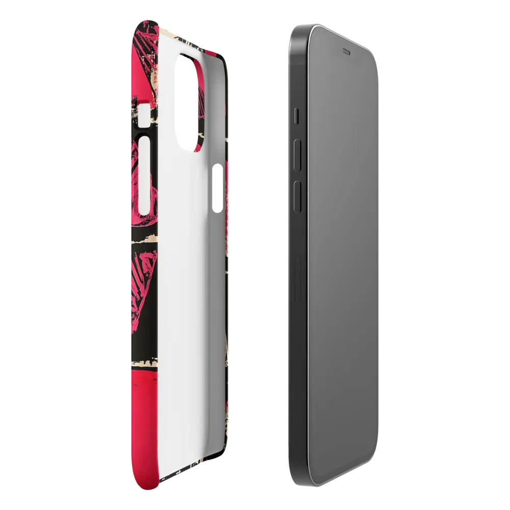Geometric Symphony in Pink and Black