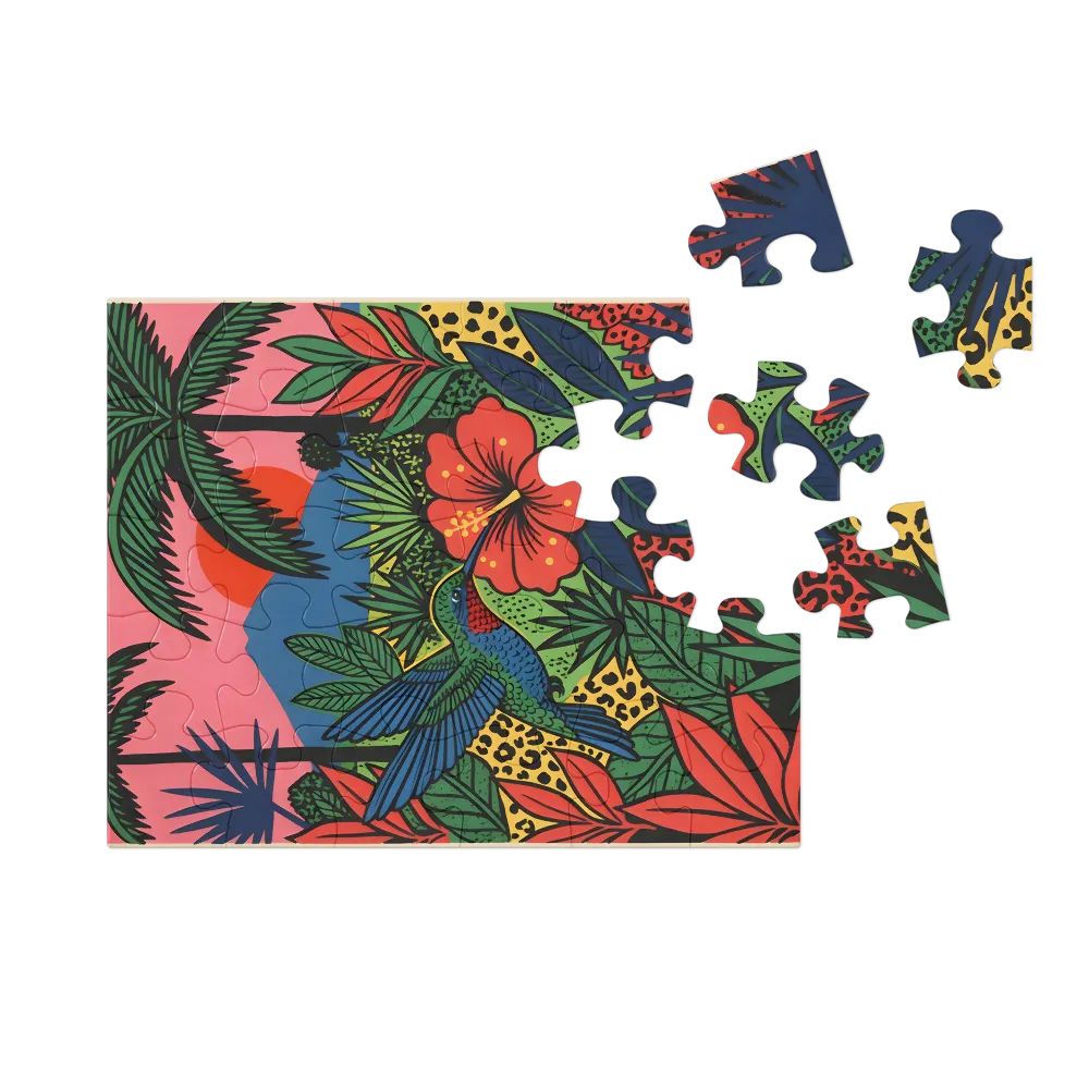 Tropical Hummingbird 
 Jigsaw Puzzle in Tin Box