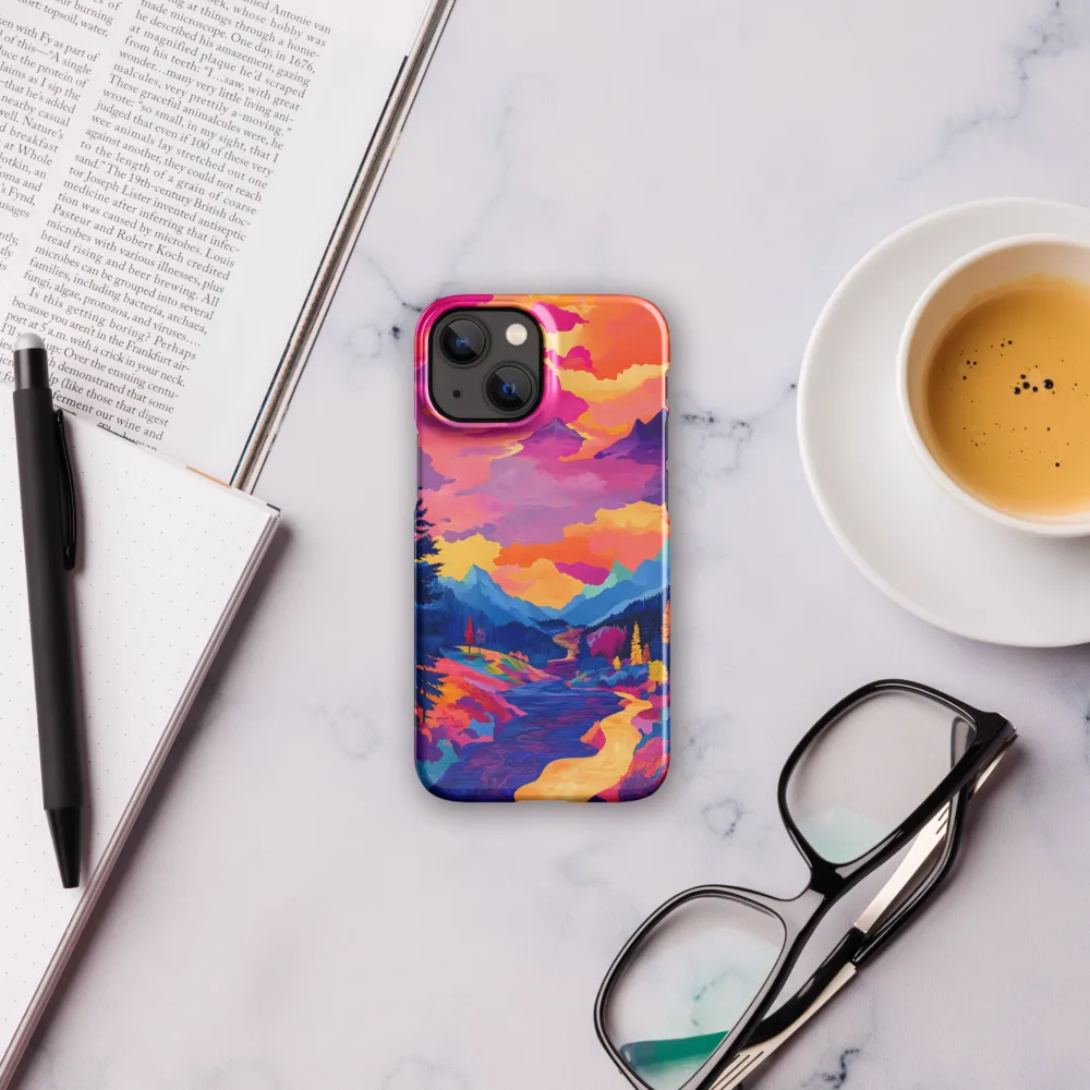 Radiant Serenity: A Surreal Landscape | Phone Case |  13 Mini | Snap Case | Glossy