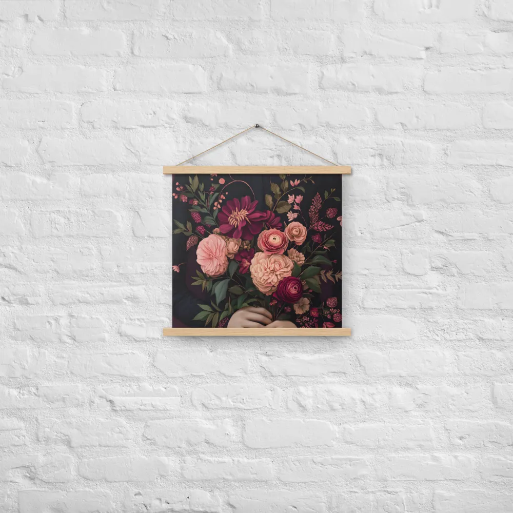 Botanical Elegance | Poster With Oak Wood Hanger | 18″×18″