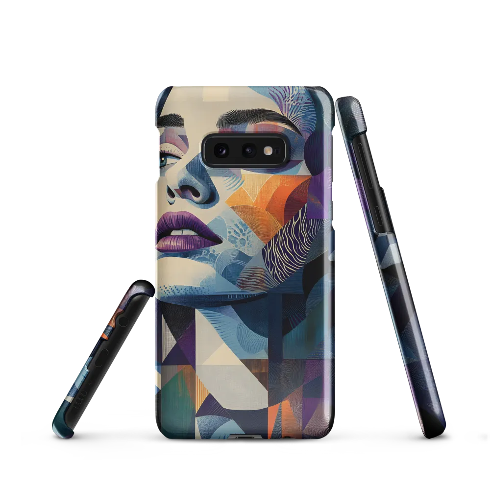 Fragmented Mystery: A Modern Portrait | Phone Case |  S10e | Snap Case | Glossy