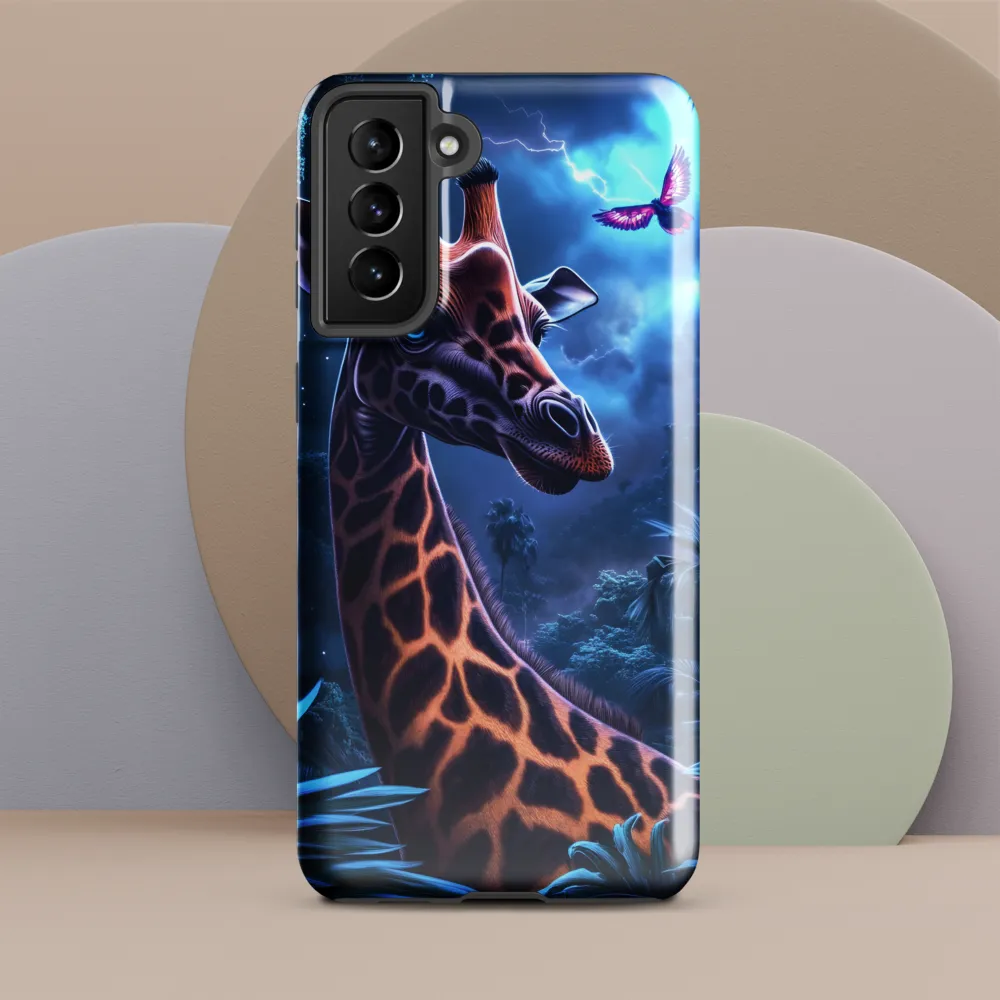 Mystical Giraffe in Twilight Jungle