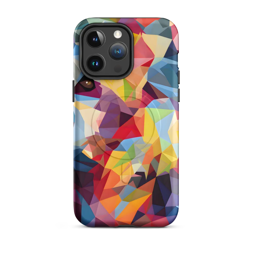 Playful Geometry: The Bear's Face | Phone Case |  14 Pro Max | MagSafe® Tough Case | Matte