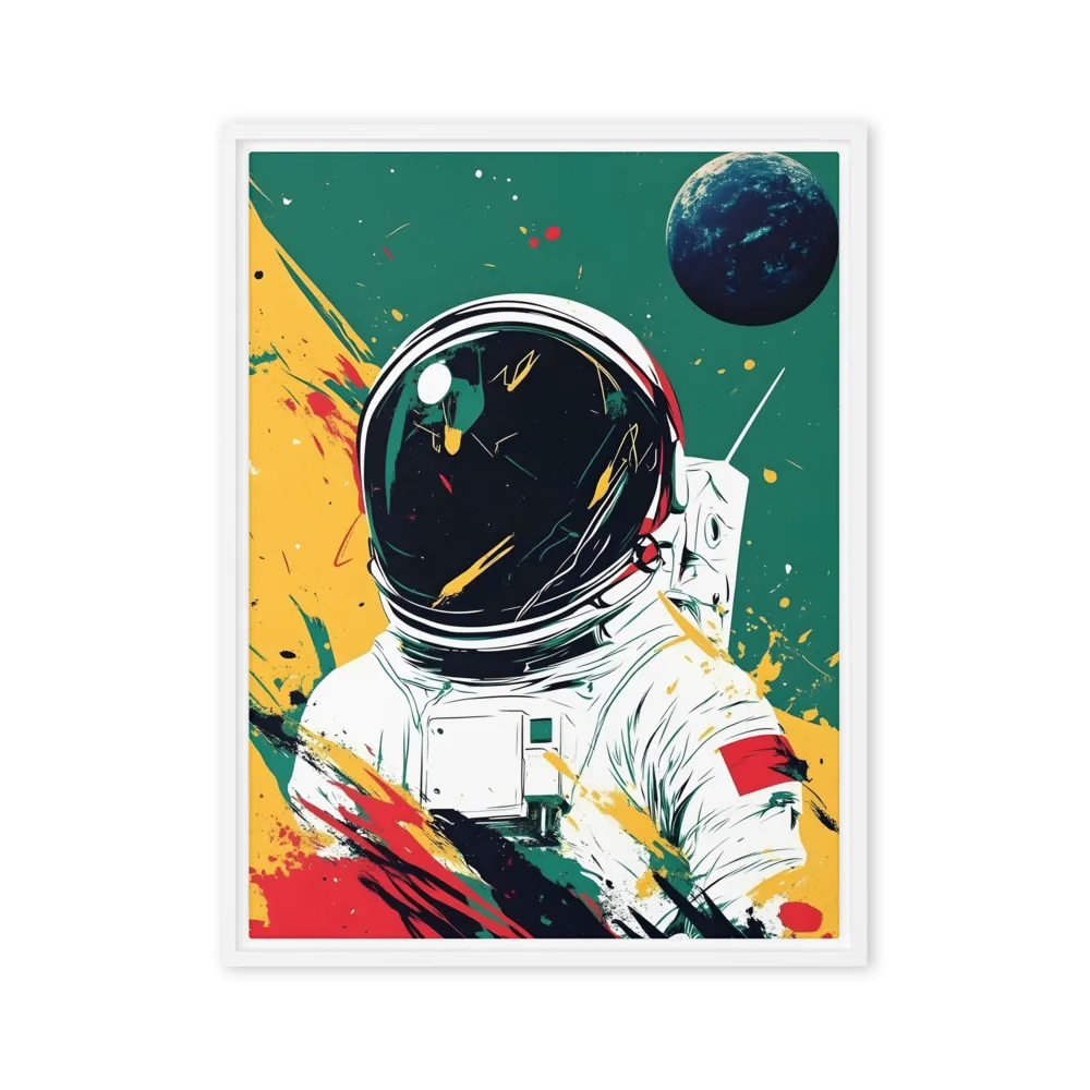 Galactic Explorer: A Modern Odyssey | Canvas with White Frame | 24″×32″