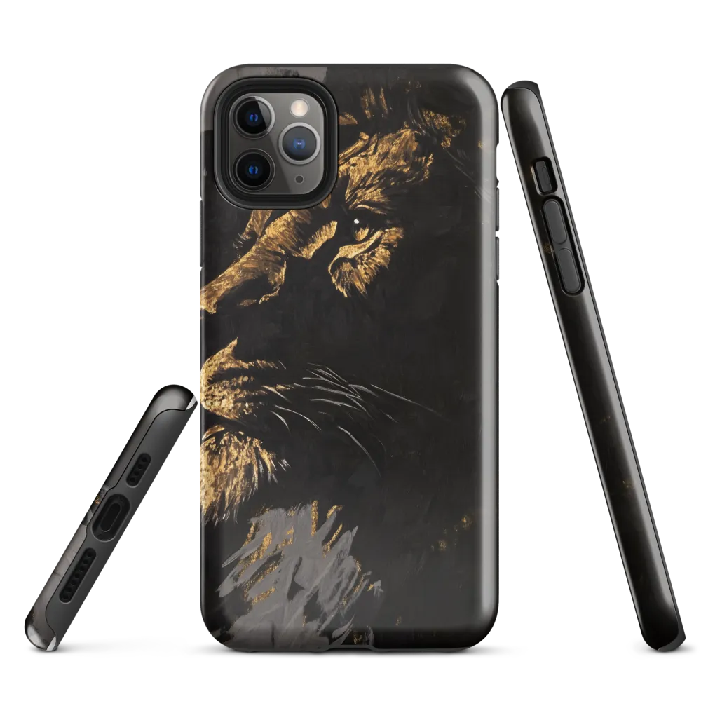 Majestic Gaze: The Golden Lion | Phone Case |  11 Pro Max | Tough Case | Glossy