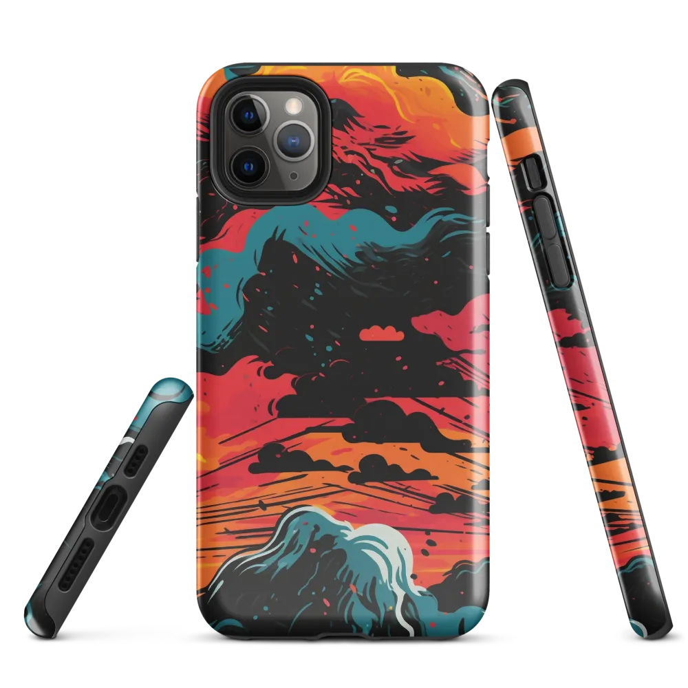 Ethereal Twilight: A Dramatic Landscape in Motion | Phone Case |  11 Pro Max | Tough Case | Glossy