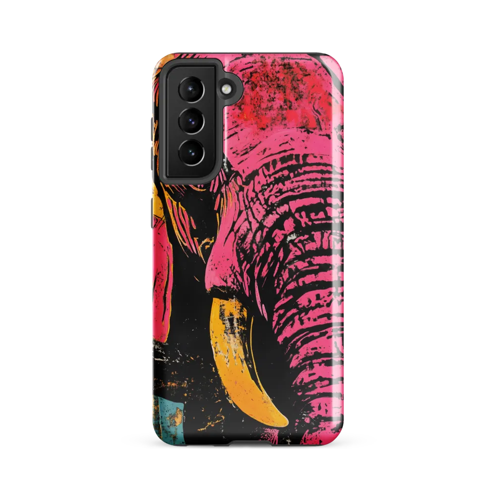 Bold Encounter: The Vibrant Elephant | Phone Case |  S21 FE | Tough Case | Glossy