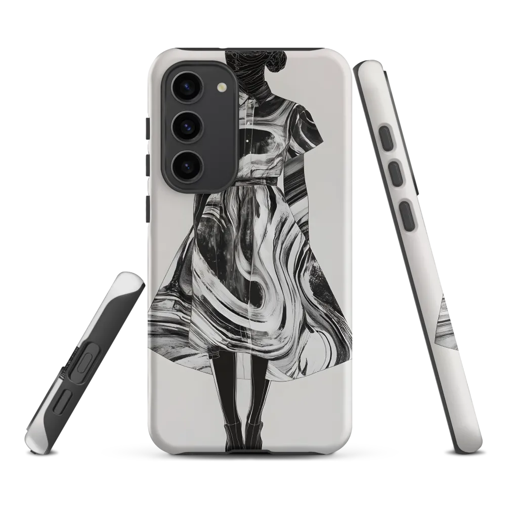 Marbled Shirt Dress — Monochrome Silhouette