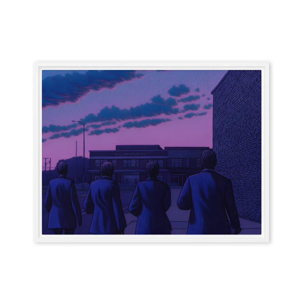 The Twilight Stroll | Canvas with White Frame | 18″×24″