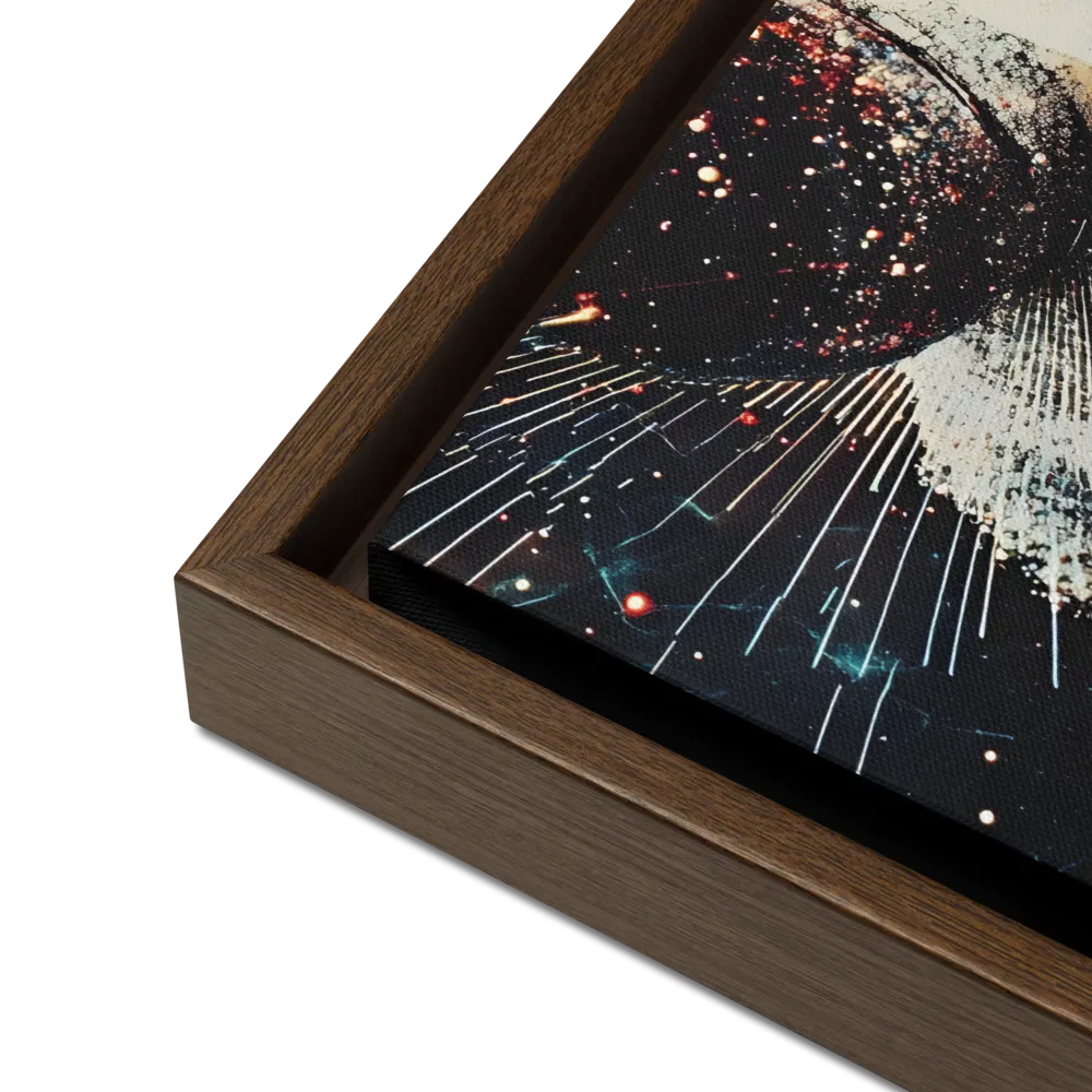 Ethereal Astronaut: A Journey Through the Cosmos | Canvas with Brown Frame | 12″×16″