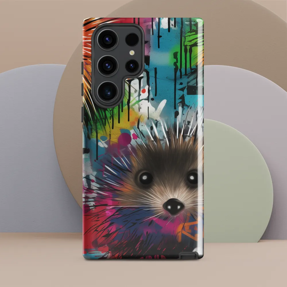 Whimsical Hedgehogs in a Kaleidoscopic Wonderland | Phone Case |  S23 Ultra | Tough Case | Glossy