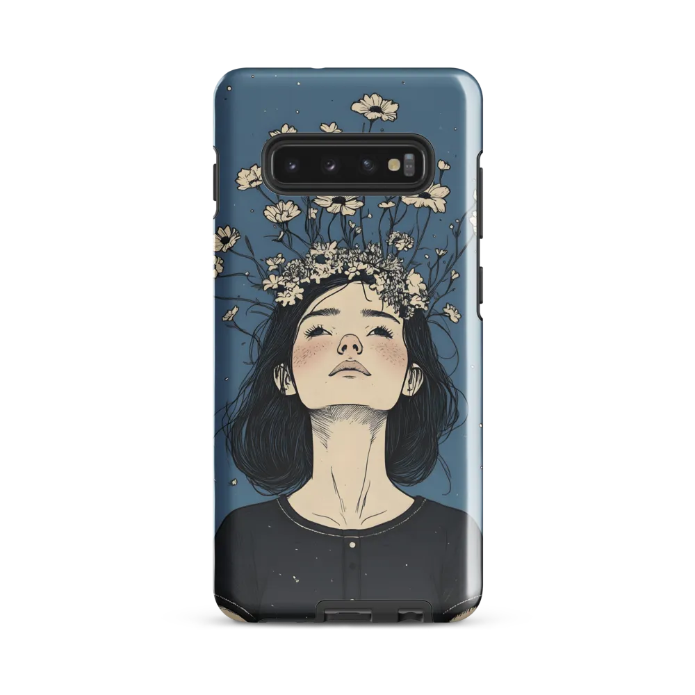 Floral Serenity: A Portrait of Tranquility | Phone Case |  S10 Plus | Tough Case | Glossy