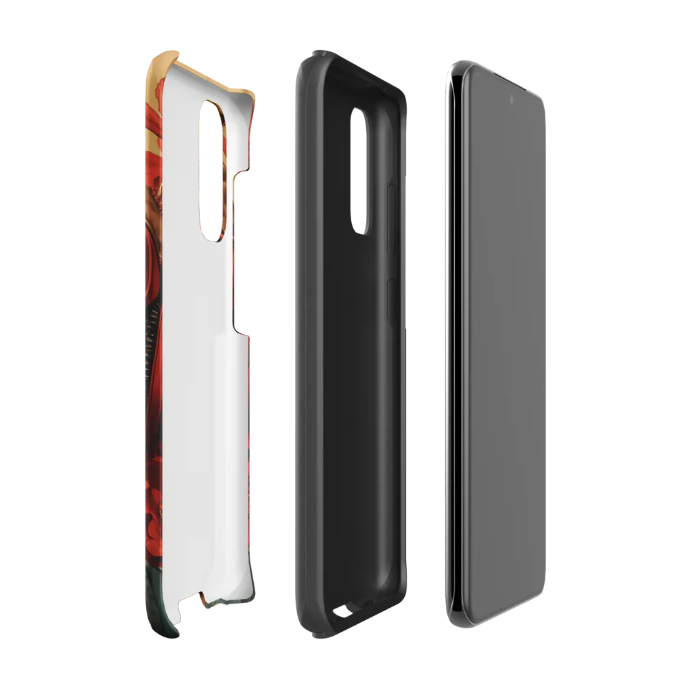 Defiant Portrait in a Floral Realm | Phone Case |  S20 | Tough Case | Matte