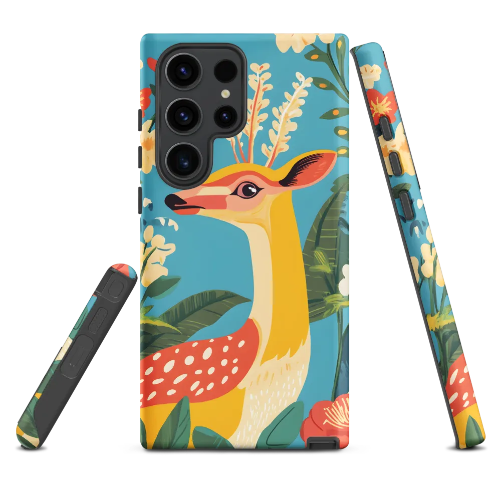 Serene Majesty: A Vibrant Deer Amidst Flora
