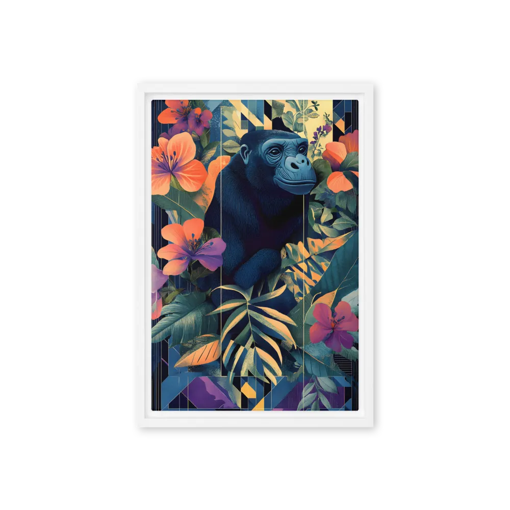 Harmony of Nature and Geometry | Canvas with White Frame | 12″×18″