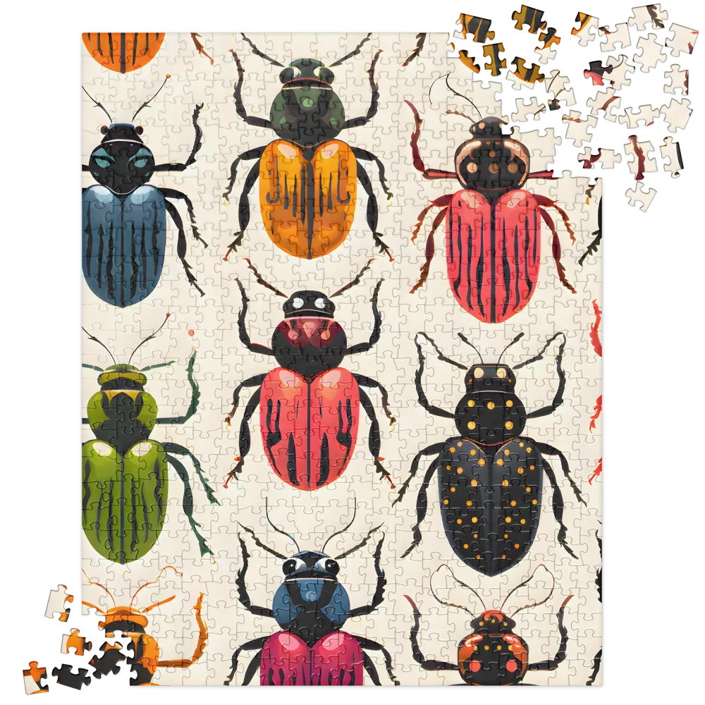 Beetle Mosaic: A Colorful Exploration of Insects | Jigsaw Puzzle | 520 pieces