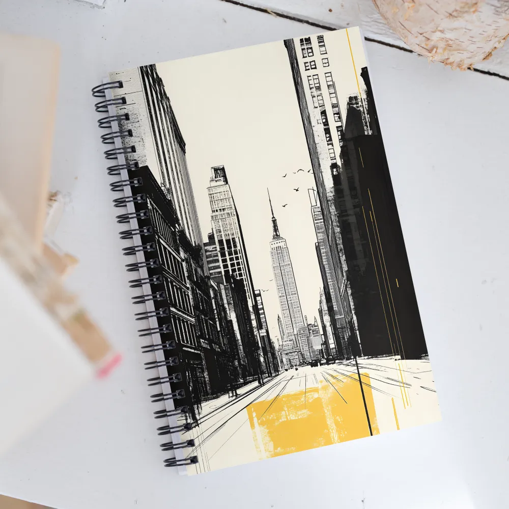 Urban Serenity: Empire State Reflection | Spiral Notebook