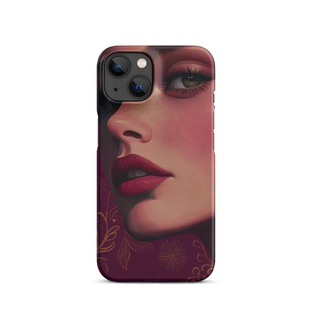 Ember Portrait with Golden Filigree