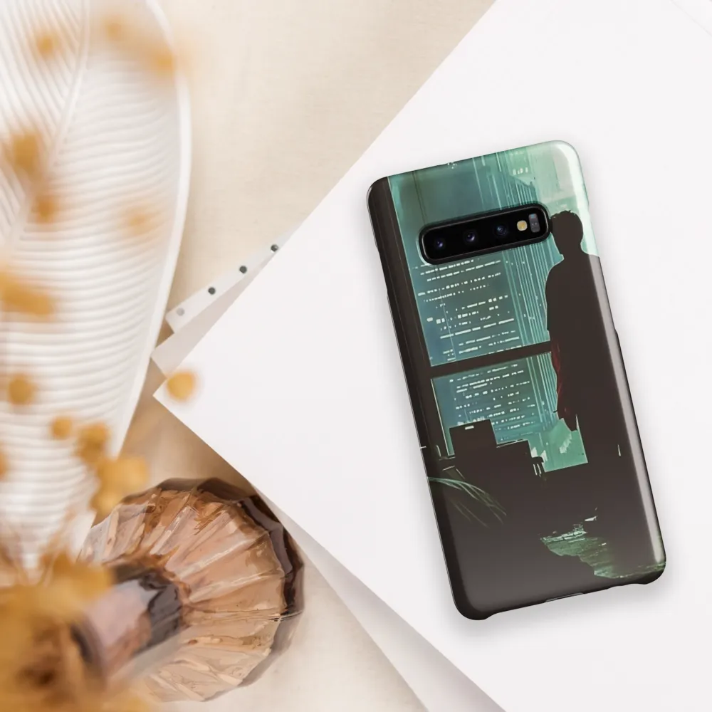 Silent Contemplation in a Futuristic Dystopia | Phone Case |  S10 Plus | Snap Case | Glossy