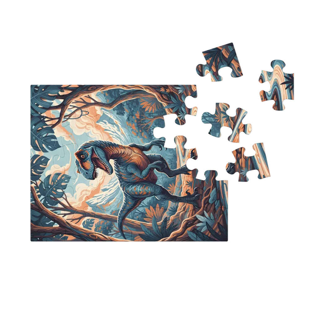 Raptor by the Stream 
 Jigsaw Puzzle in Tin Box