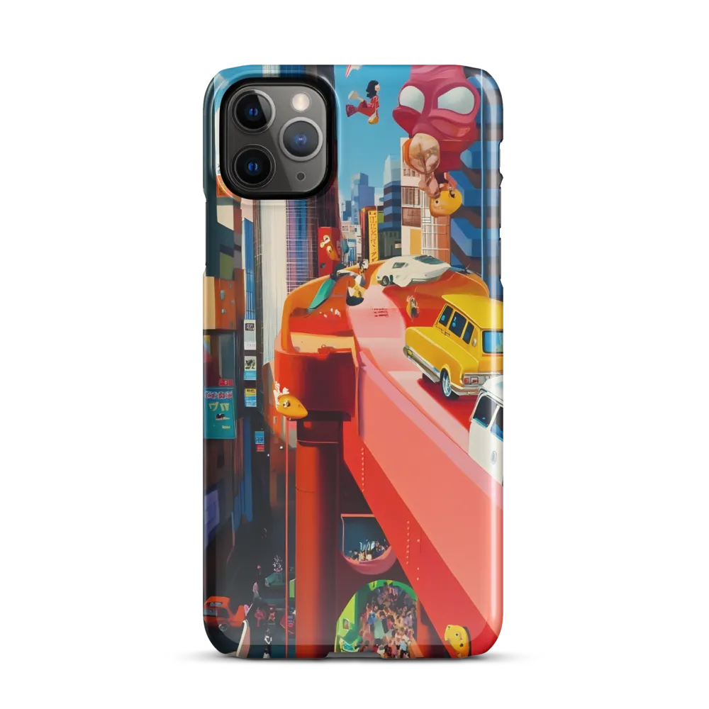 Urban Whimsy: A Colorful Cityscape | Phone Case |  11 Pro Max | Snap Case | Glossy