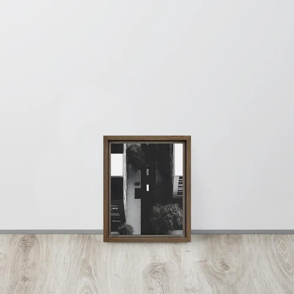 Urban Serenity from Above | Canvas with Brown Frame | 8″×10″