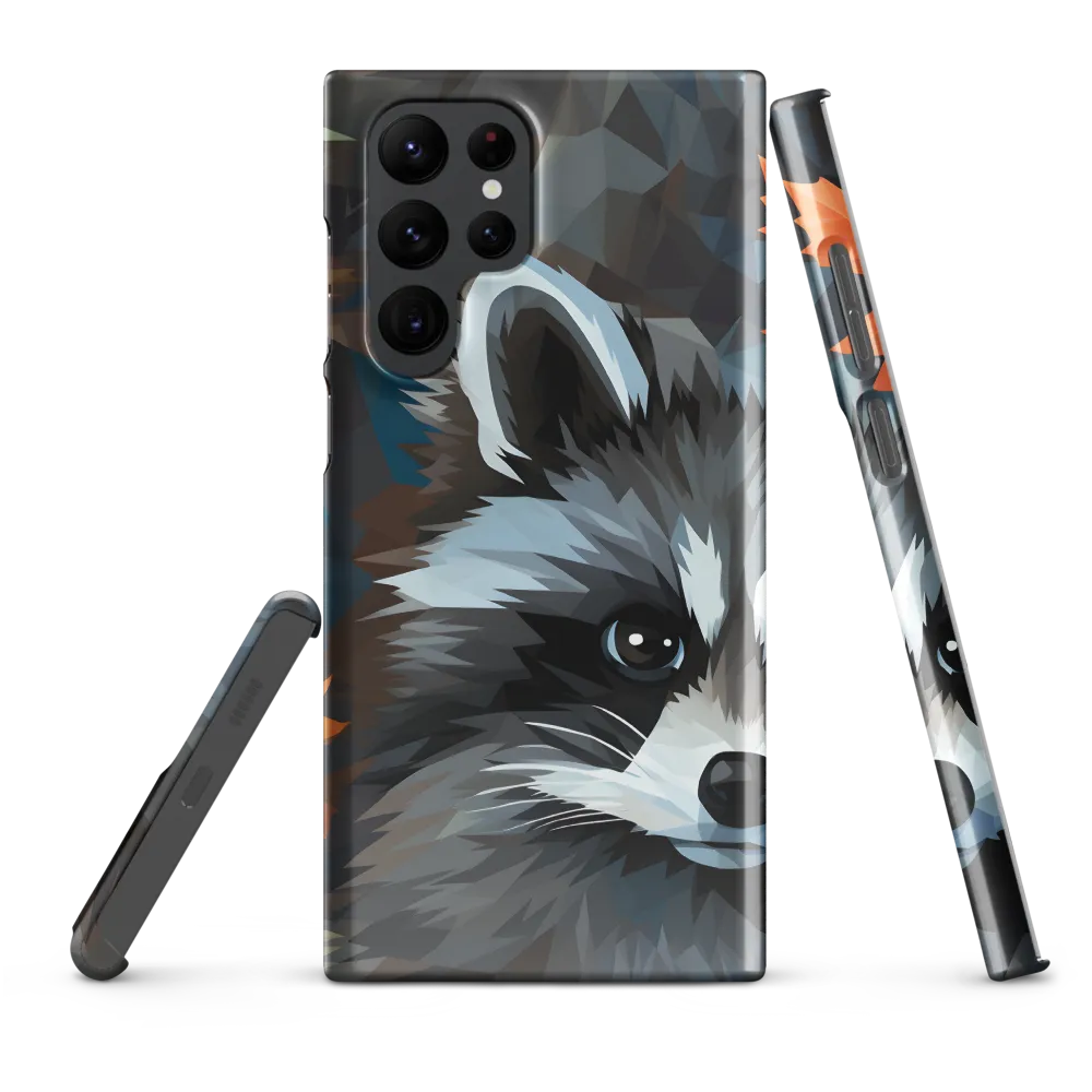Whispers of Autumn: The Raccoon's Gaze | Phone Case |  S22 Ultra | Snap Case | Glossy