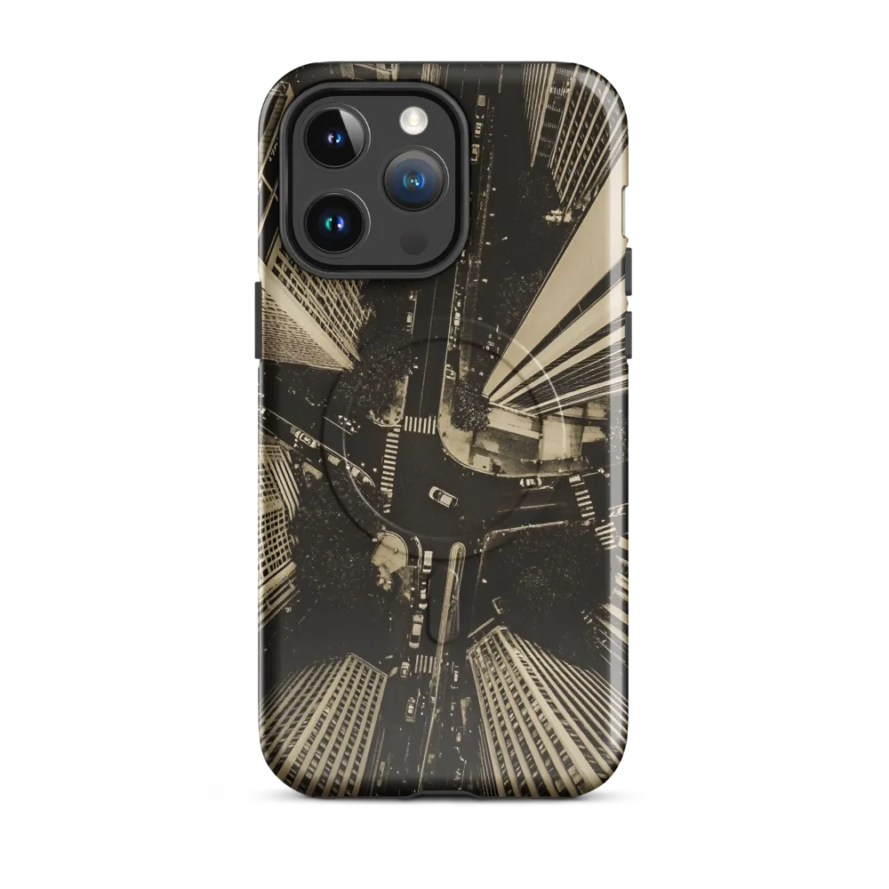 Urban Symphony: Aerial Perspective of City Life | Phone Case |  14 Pro Max | MagSafe® Tough Case | Glossy