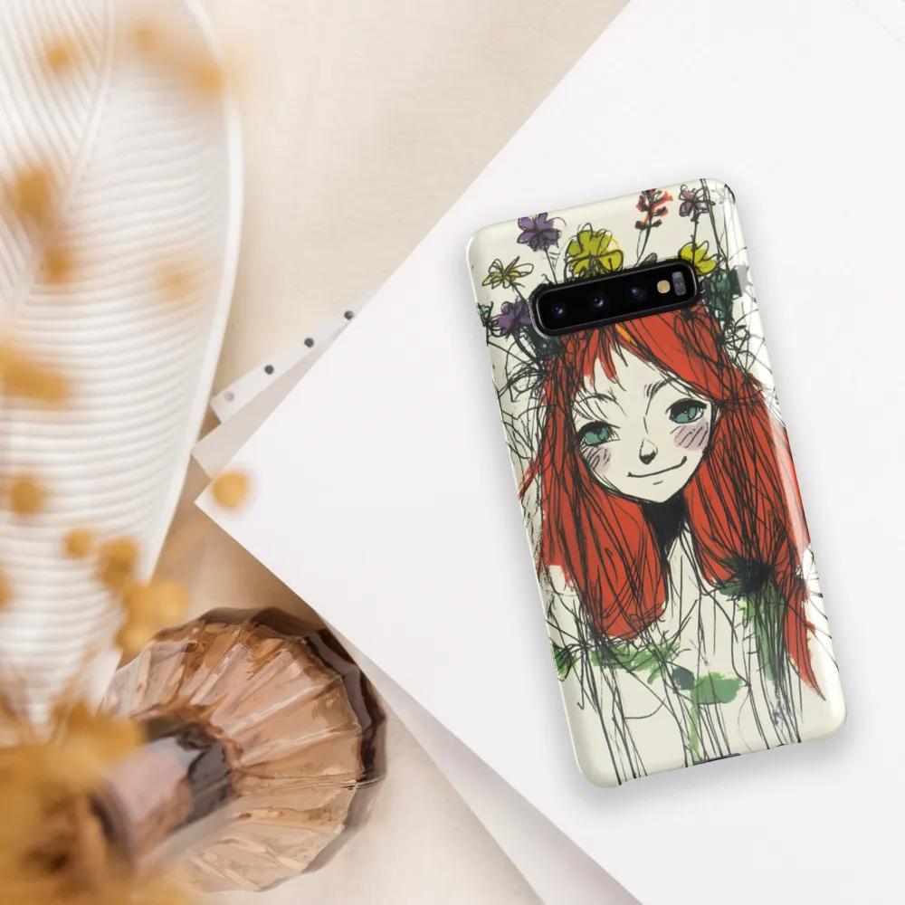 Whimsical Floral Portrait | Phone Case |  S10 Plus | Snap Case | Glossy