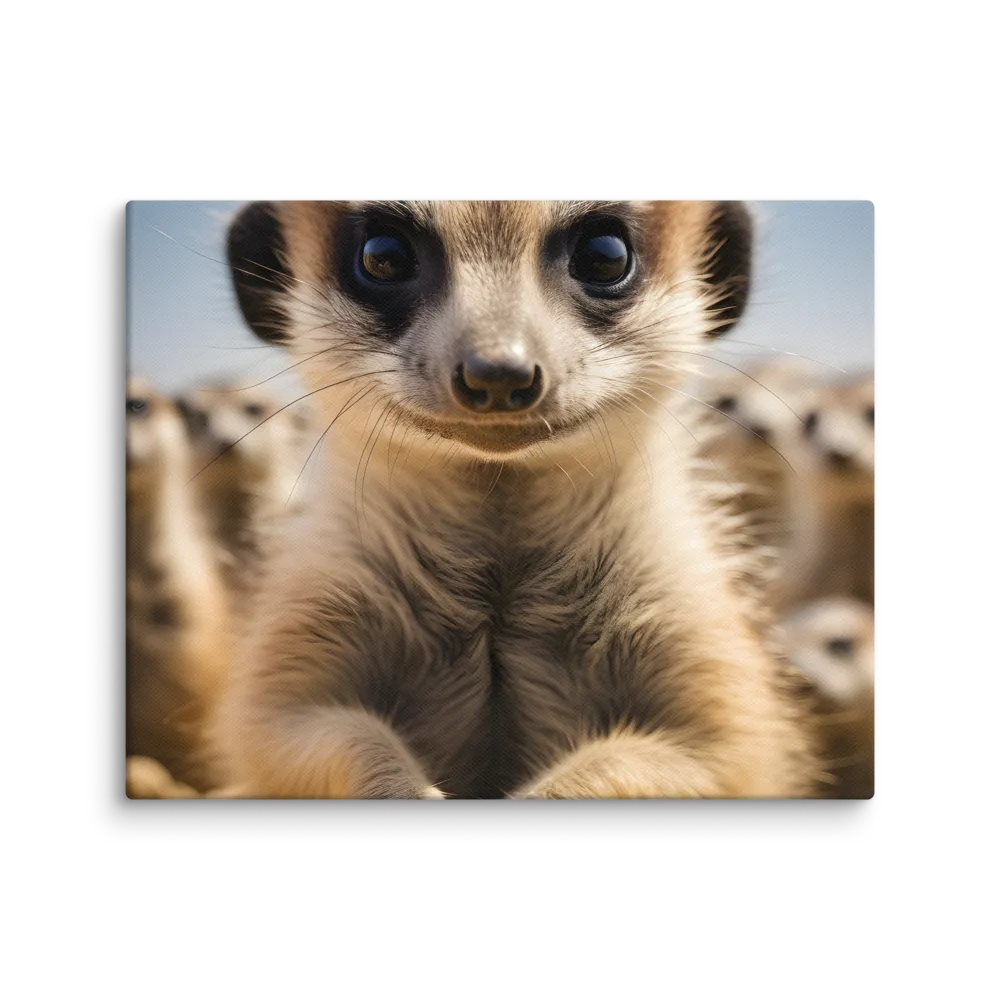 Curious Stance: The Meerkat's Gaze | Canvas | 8″×10″