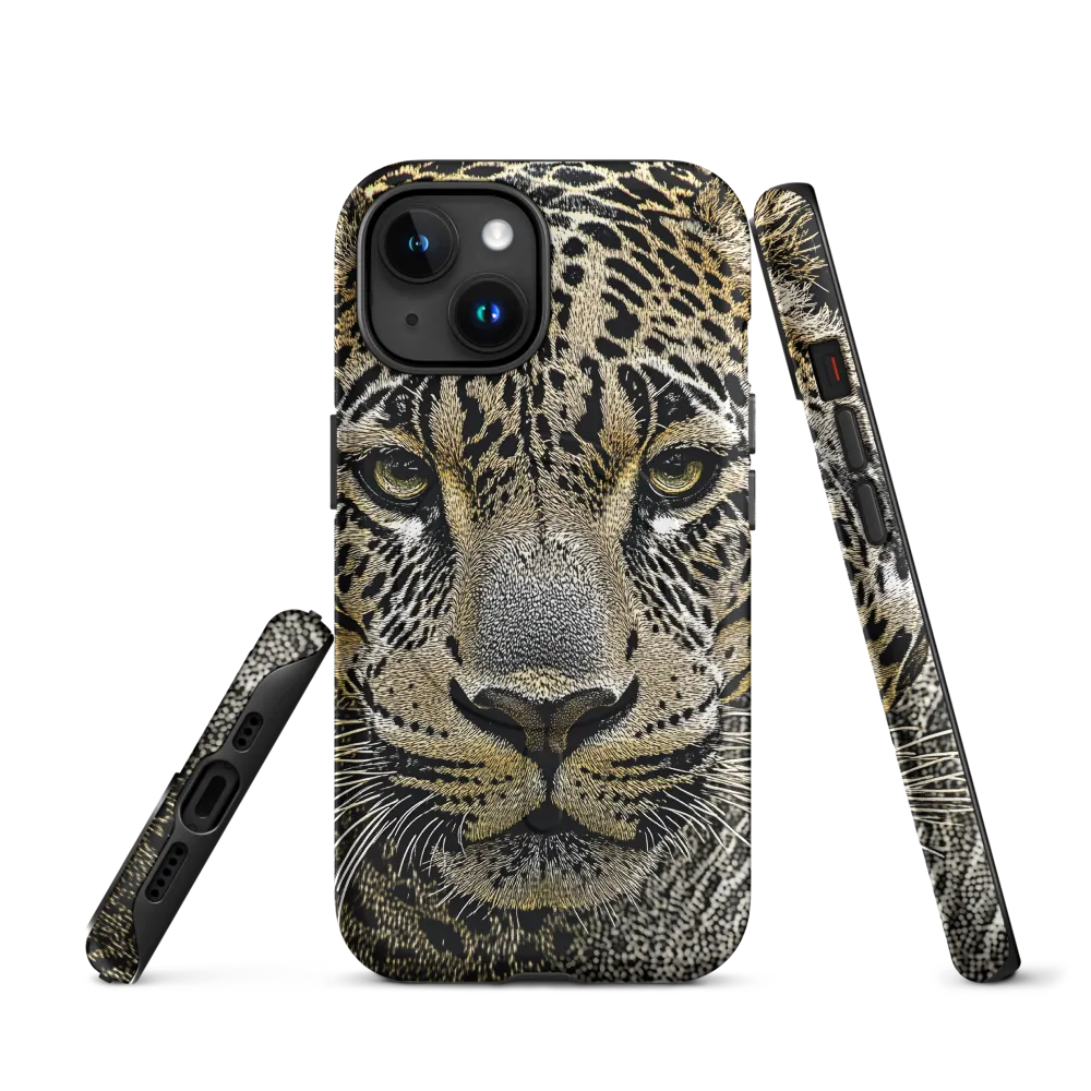 The Majestic Gaze: Portrait of a Leopard | Phone Case |  15 | MagSafe® Tough Case | Matte