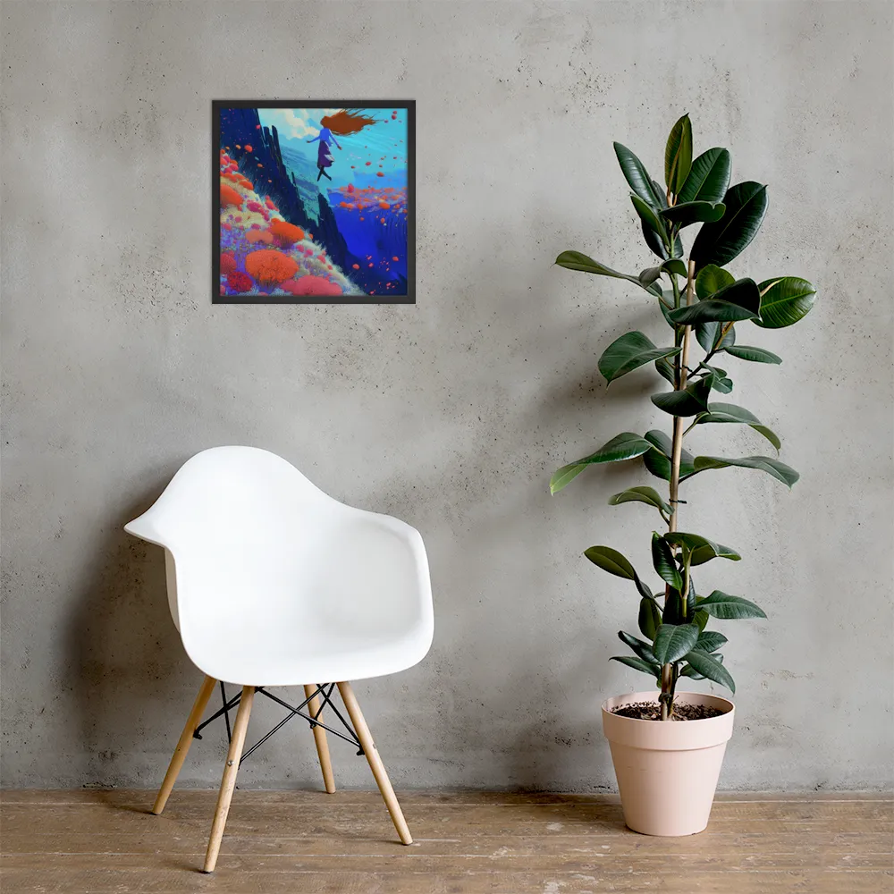 Whispers of Freedom | Poster with Black Frame | 18″×18″