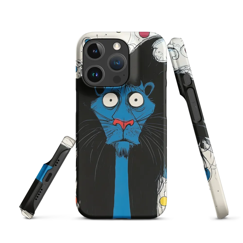 Whimsical Blue Lion