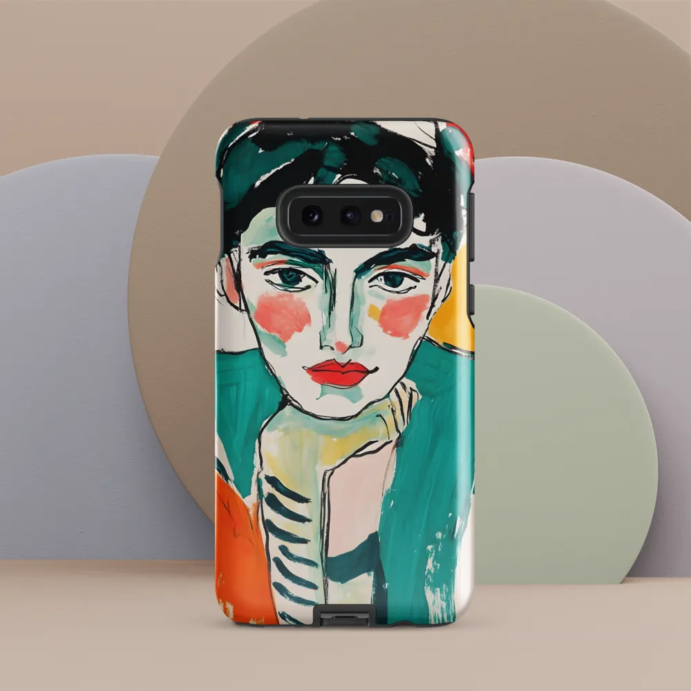 Contemplative Portrait in Bold Hues