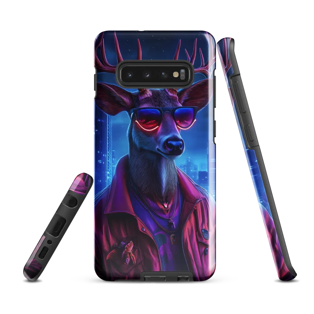 Urban Serenade: The Cool Deer | Phone Case |  S10 Plus | Tough Case | Glossy