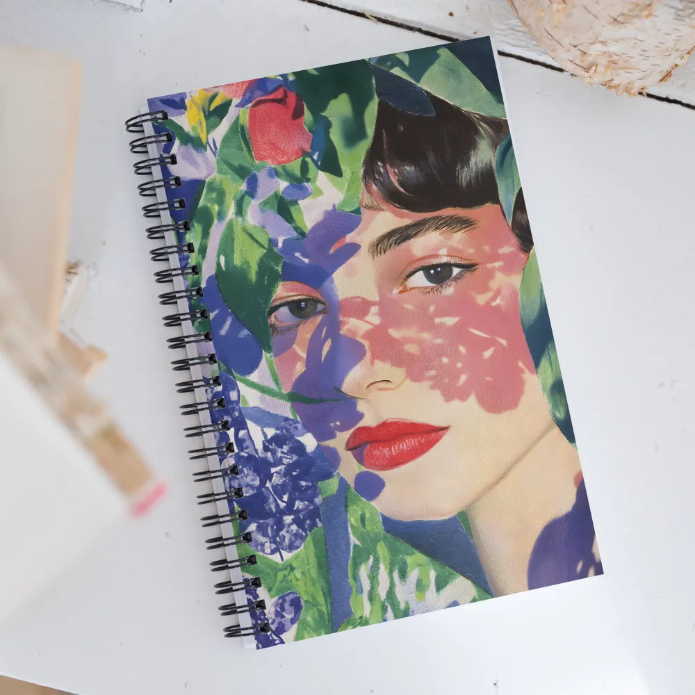 Whispers of Nature: A Floral Portrait | Spiral Notebook