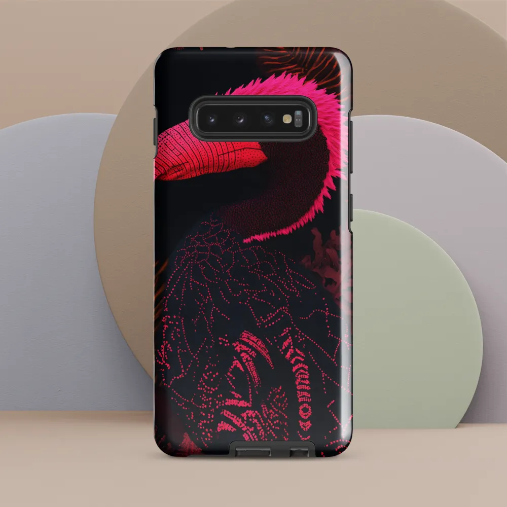 Tropical Echoes: A Modern Avian Portrait | Phone Case |  S10 Plus | Tough Case | Glossy