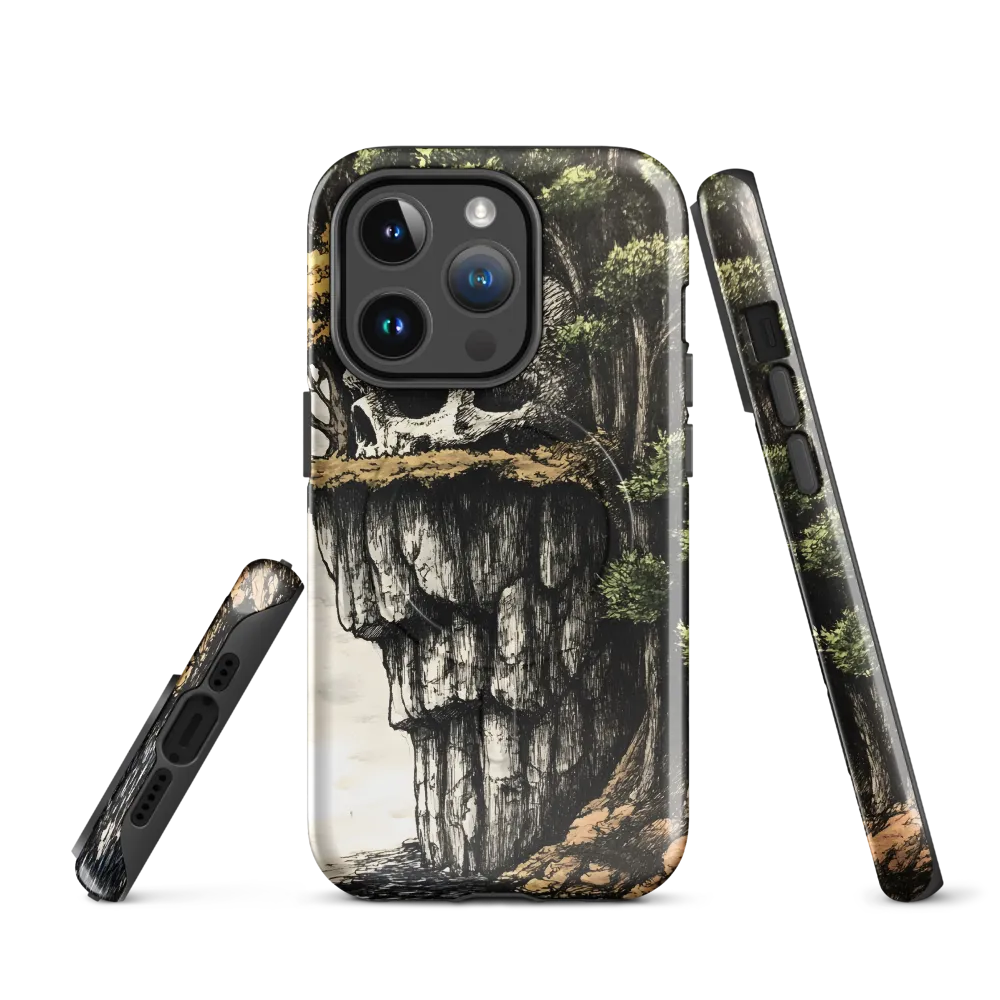 The Whispering Skull: A Surreal Encounter with Nature | Phone Case |  14 Pro | MagSafe® Tough Case | Glossy