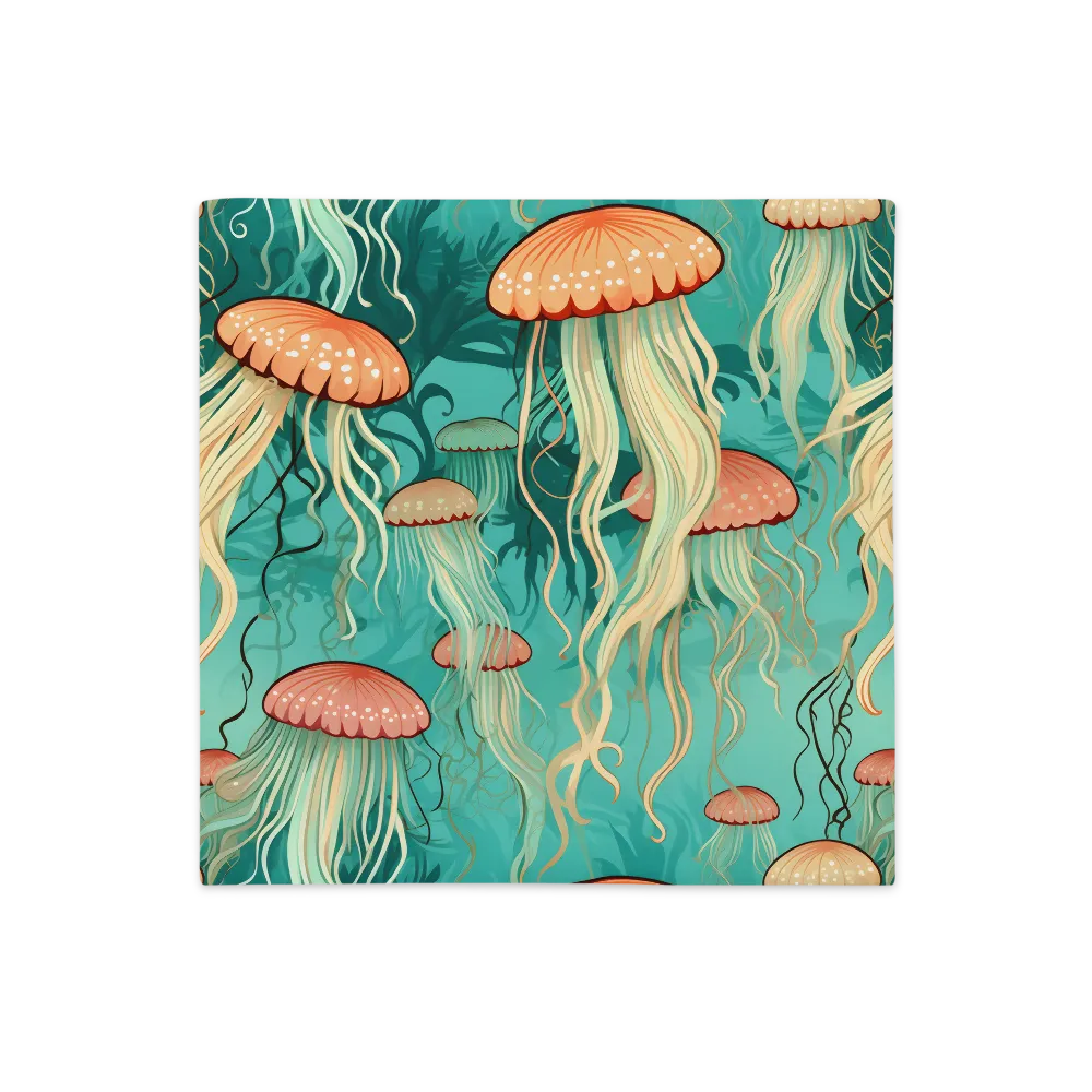 Ethereal Dance of Jellyfish | Pillow Case | 18″×18″