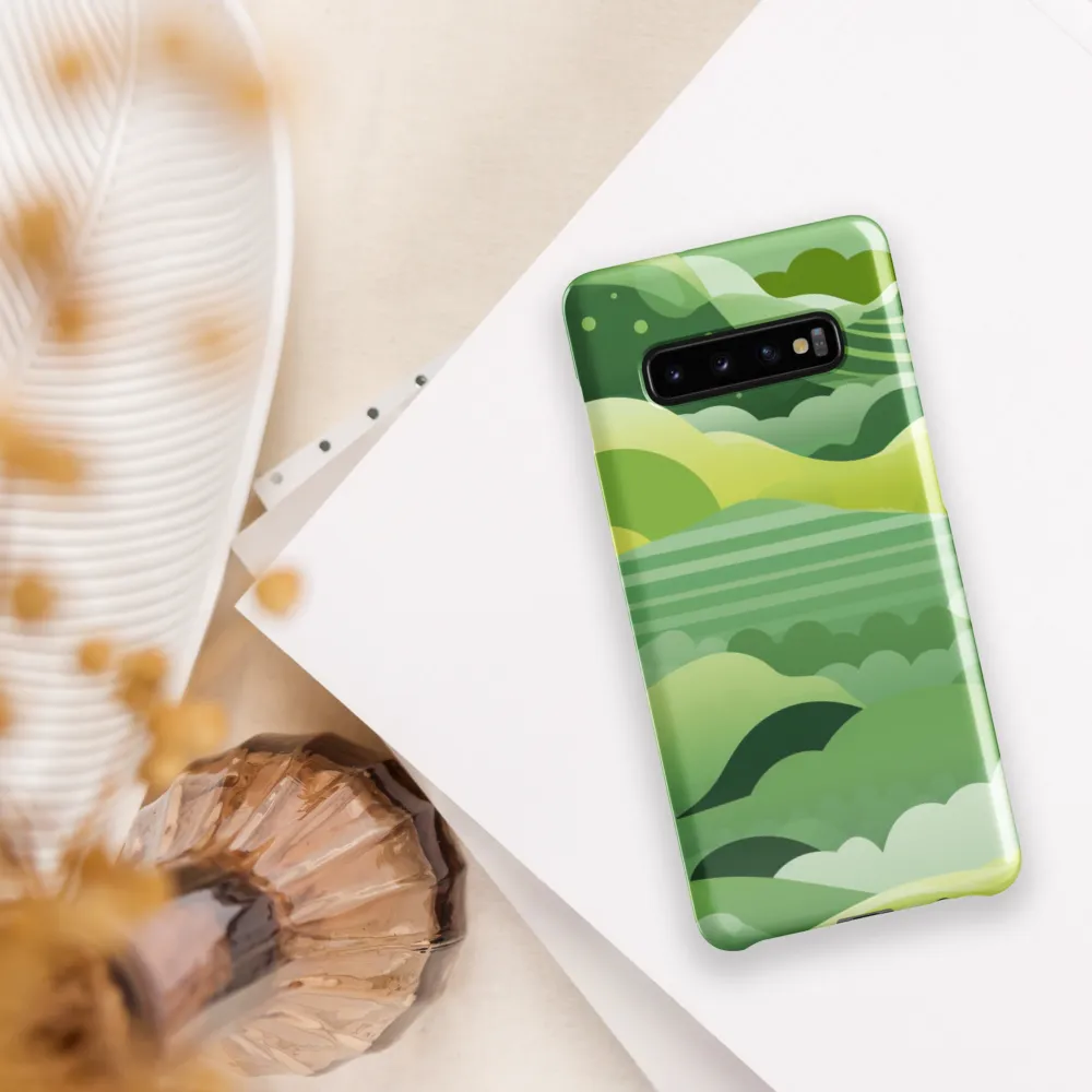 Tranquility in Green Waves | Phone Case |  S10 Plus | Snap Case | Glossy