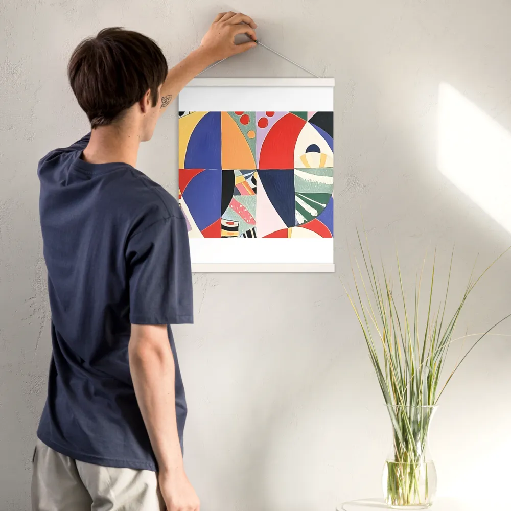 Dynamic Mosaic Symmetry | Poster With White Wood Hanger | 16″×20″