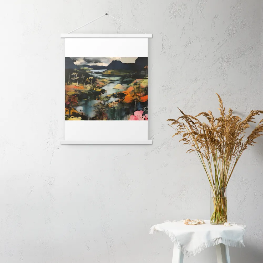 Harmony of Nature: An Abstract Journey | Poster With White Wood Hanger | 18″×24″