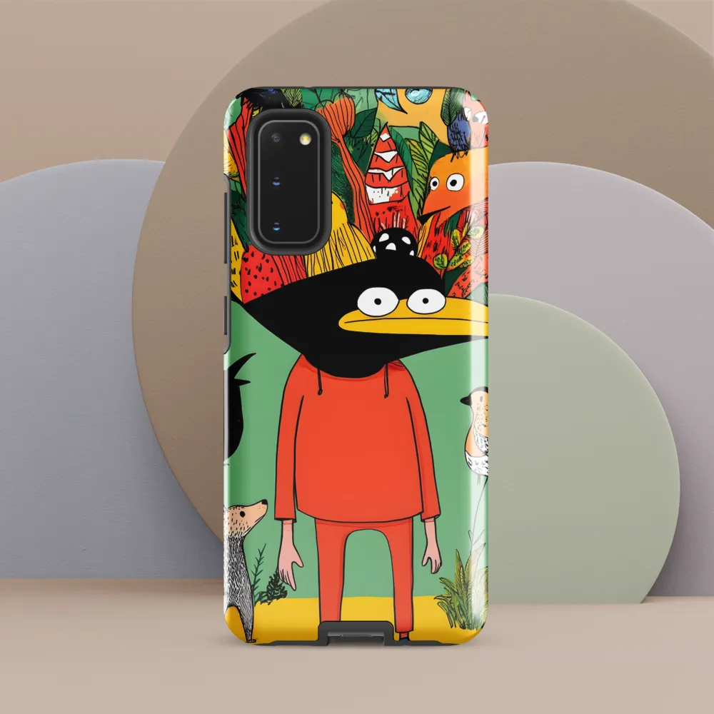 Whimsical Encounter in a Colorful Jungle